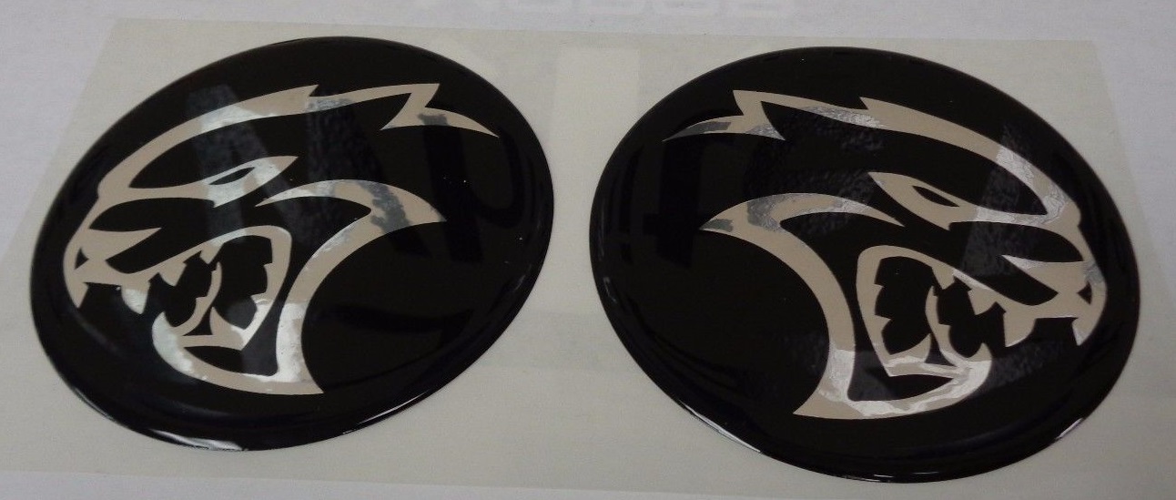 Hellcat Black Under Hood Beverage Delete Emblems - Click Image to Close